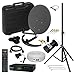 Produktbild HD Camping Sat Anlage im Koffer + Stativ von HB-DIGITAL: Mini Sat Schüssel 40cm Anthrazit + Stativ + UHD Single LNB 0,1 dB + Mini Sat-Receiver + 10m SAT-Kabel + F-Stecker - 4K UHD Full HD 1080p