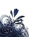 Zivyes Navy Blue Fascinators Hat for Women Tea Party Headband Kentucky Derby Wedding Cocktail 7