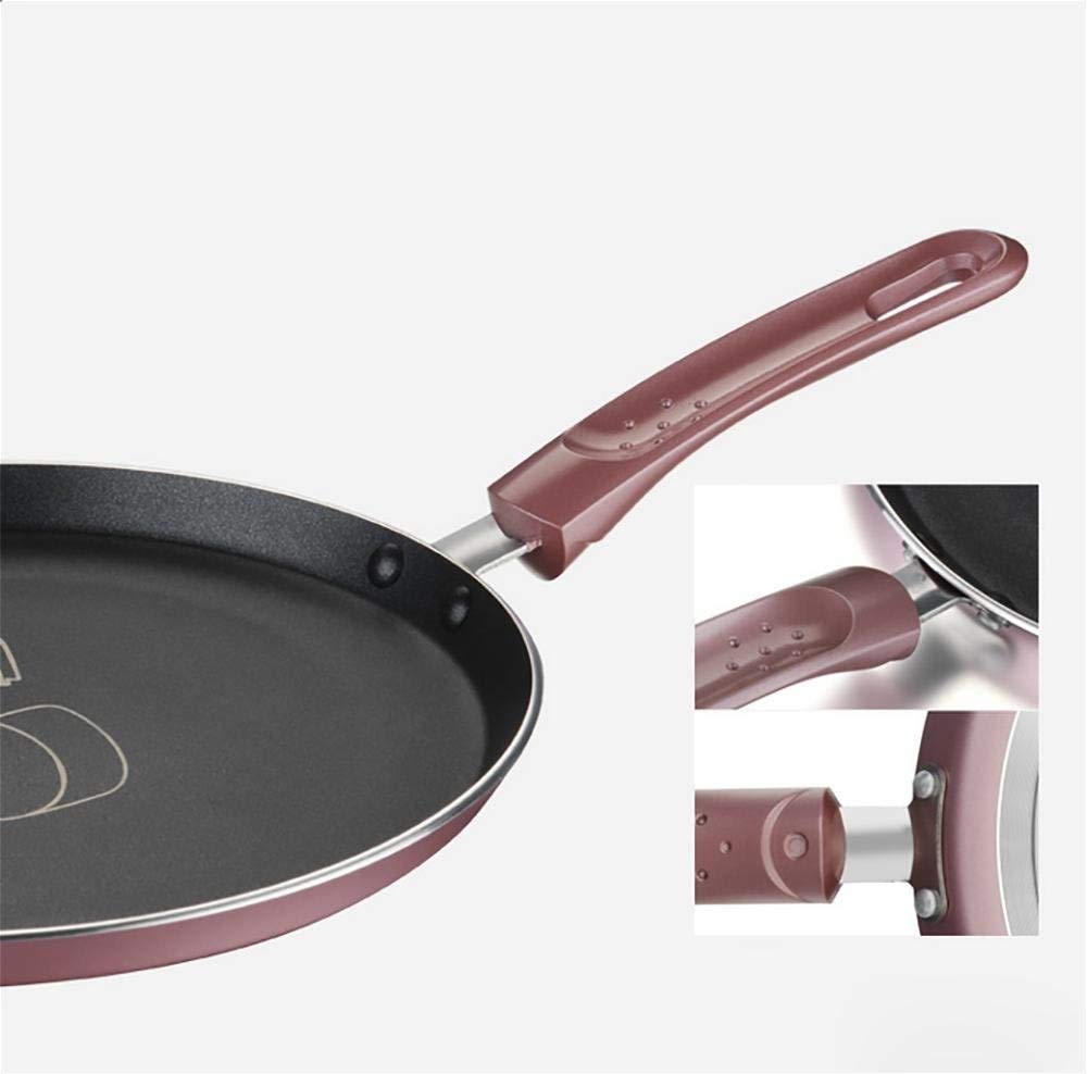 Patelnia Płaska nieprzywierająca patelnia do naleśników Piec indukcyjny Gazowy Uniwersalny garnek indukcyjny Nonstick Metalowe naczynie Rondel 25 cm Przenośna patelnia interesting