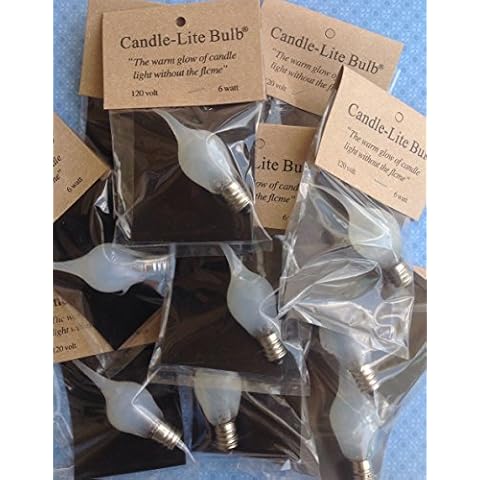 6 Pack of Large Candle-lite Light Bulb - 6 Watt Cover