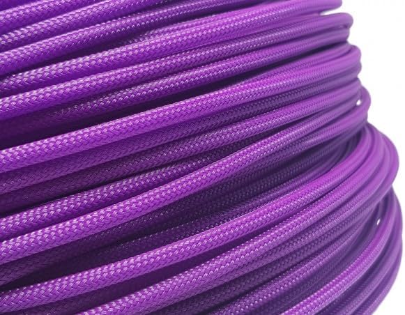 100m Color 3mm Cable Sleeve Wire Protection PET Cable Sleeves wire cable Braided PET Sleeve - (Color: Mulberry Purple)