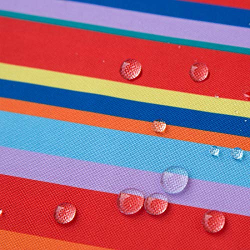 Eternal Beauty 60X 84” Rectangle Outdoor Tablecloth Water-Resistant Tablecloth With Zipper Umbrella Hole For Outdoor Dining Table Cover, Red Stripe #TOP4