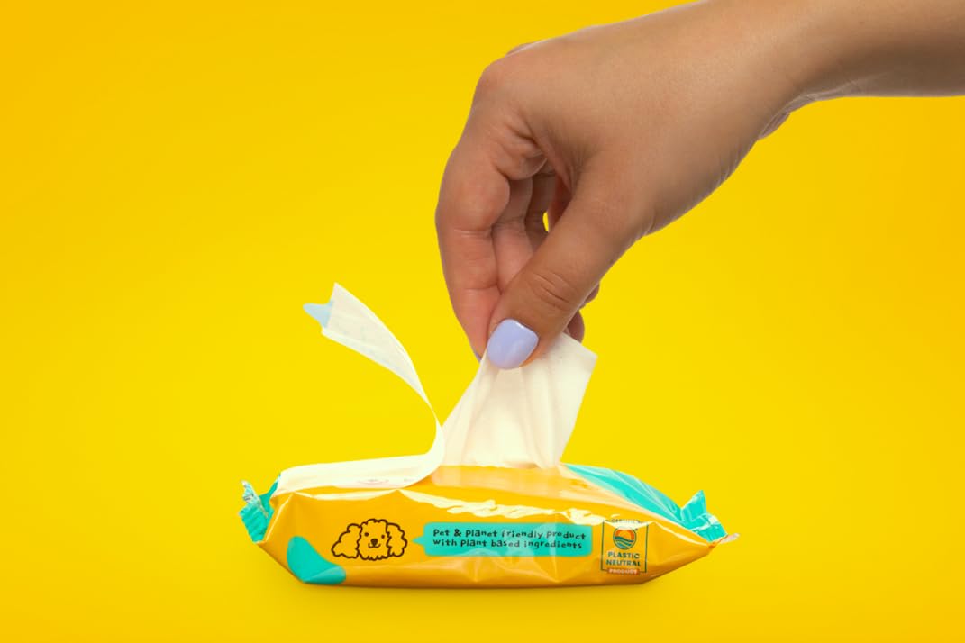Tickless Natürliche Insekten-Tücher für Haustiere - 6er-Packung | Feuchttücher gegen Zecken, Flöhe, Mücken