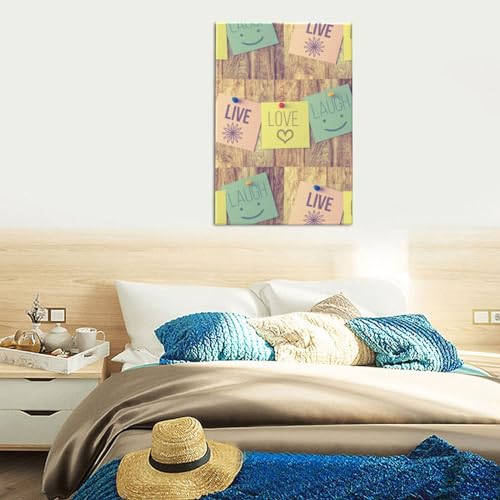 Toile murale premium Live Love Laugh OUSIKA impression d'art moderne