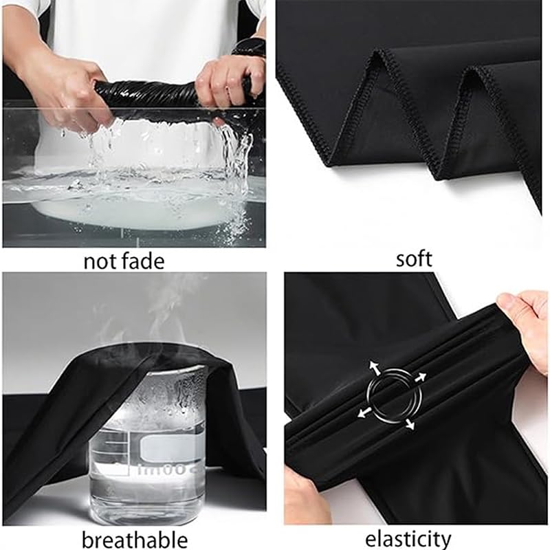 Dualego Super Stretch Ice Silk Comfort Everyday Pants, Stretch Waist Ice Silk Pants, Soft Breathable4