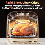 SIMPLUS Air Fryer 7 QT with Easy-View Window, Large Capacity Airfryer for Family, 400°F Rapid Air Crispy Technology, Touch Controls with 10 Presets, Nonstick & Dishwasher Safe Basket - Cream White