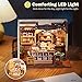 Rolife DIY Miniature Doll House Kit, Build Becka's Bakery Diorama House Building Set with LED Room Hobby Craft for Aduls Uniue Gifts for Adults