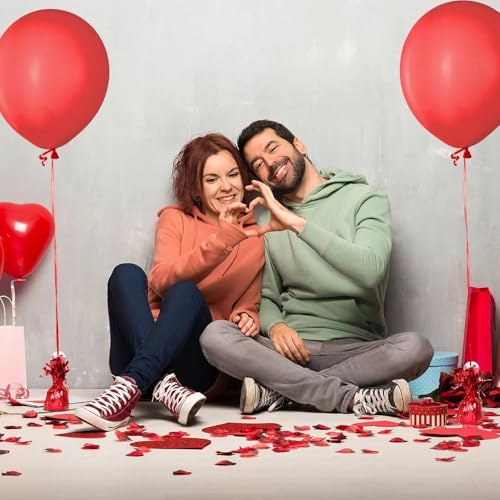 Image of Unique Foil Fringe Foil Balloon Weight - Red, 1 Pc