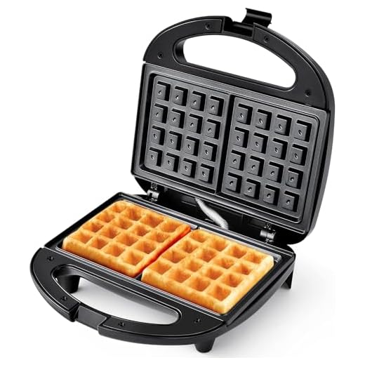 YASHE Belgische wafel/Brusselse wafels, dubbel wafelijzer, 750 W, anti-aanbaklaag met automatische temperatuur en controlelampjes