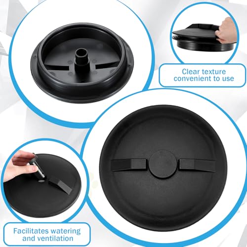 Hortsun 8" Threaded Vented Lid and Ring Replacement for Sprayers and Agricultural Tanks Chemical-Resistant Secure Leak-Free Fit Tank Accessories (2 Pack) by Hortsun - Image 3