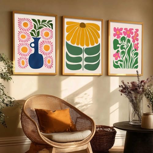 Image of kotart Boho Art Home Decoration Painting | Paintings With Frame For Living Room Bed Room Hotel Wall Decor Digital Reprint Set of 3 (10X13 inch)
