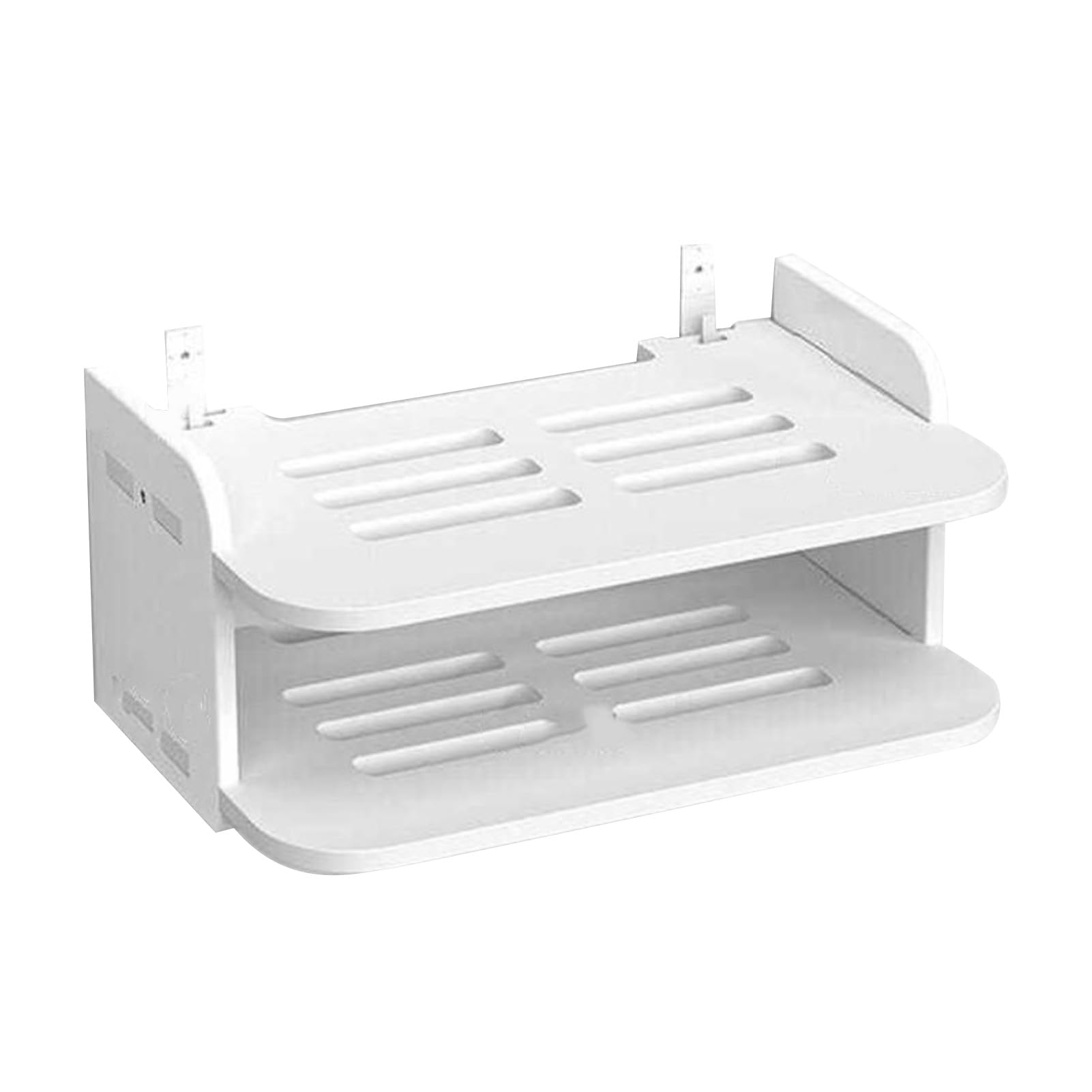 Półka na router, uchwyt ścienny, schowek na WiFi, stojak na dekoder TV, do salonu, sypialni, na akcesoria TV, router WiFi, dekoder TV (30x20cm/11,8x7,9 cala)
