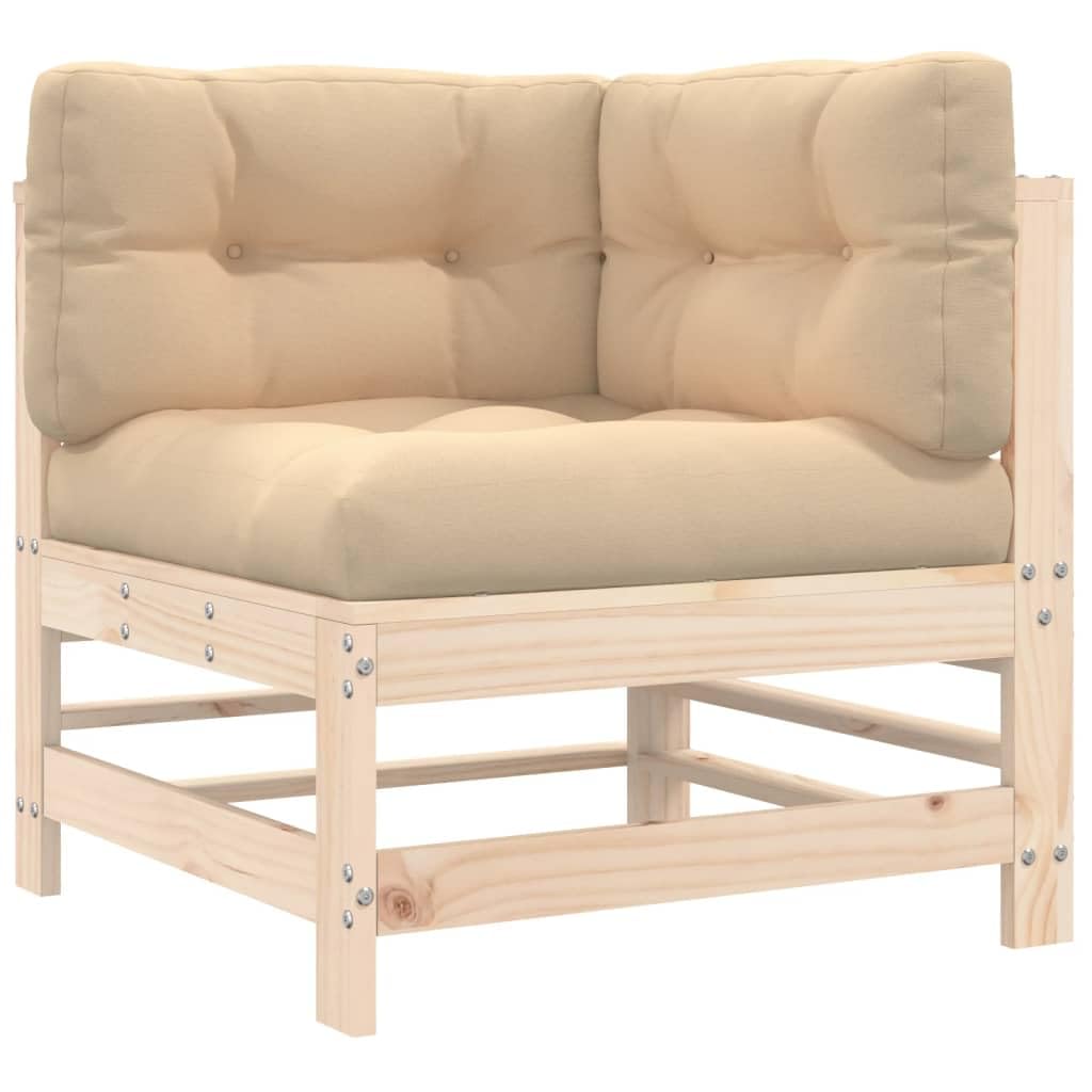 ARKEM Divani Angolari con Cuscini 2 pz in Legno Massello di Pino,Divano di Pallet levigata e piallata,per Interni ed Esterni Poltrona/Divano per Patio