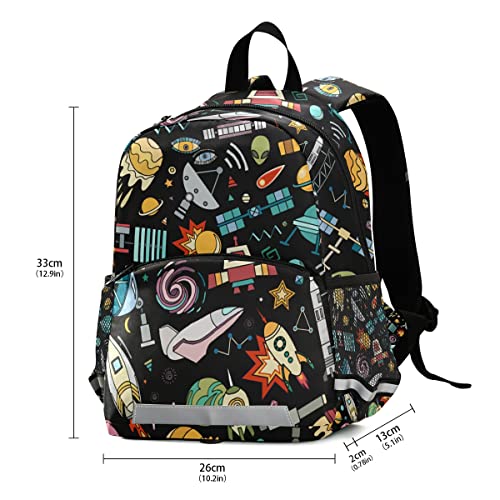 Kids Toddler Backpack Space Universe Solar System School Backpack For Boys Girls Kindergarten Preschool Bookbag With Safety Reflective Strap #TOP1