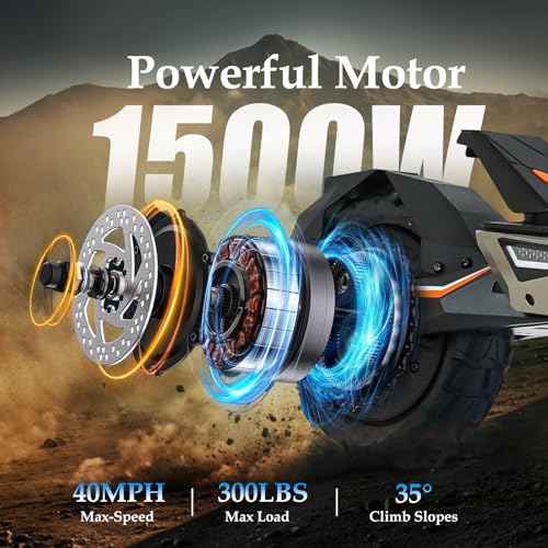 Image of Electric Scooter for Adults, 5600W /1500W /1200W /800W Motor Fast Electric Scooter, 46 /40 /35 MPH Top Speed, 27Ah /20.8Ah /15.6Ah Battery, 10 /11 inch Off Road Tire Foldable E-Scooter for Commuter Outdoor campus