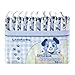 Littleforbig Adjustable Hook-and-Loop Fastener Closure Adult Printed Cloth Back Diaper 10 Pieces - Little Blue BabyFur (Large 36