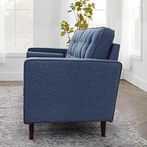 Edenbrook Lynnwood Upholstered Sofa - Couches For Living Room – Navy Couch - Small Couch - Living Room Furniture - Includes Bolster Pillows #TOP5