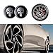 XIZAKEE 4 PCS Car Wheel Center Hub Cap Cover, Metal Skull Wheel Cover Center Caps Sticker, Universal Personalized Self-Adhesive Scratch-Proof Hub Cap Cover, for Most Cars, Trucks, SUVs (Black)