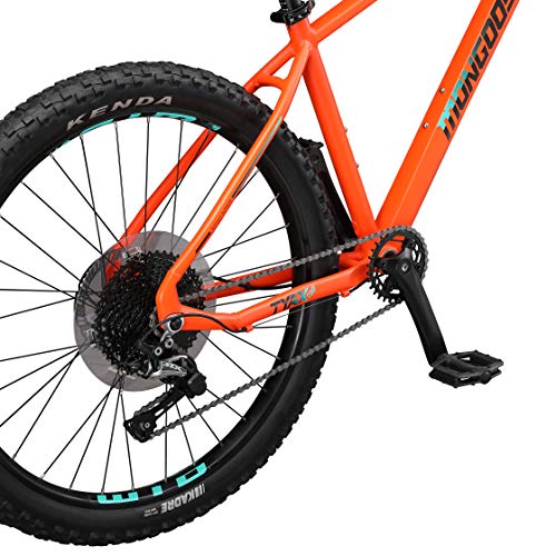Mongoose Tyax Comp Adult Mountain Bike, 29-Inch Wheels, Tectonic T2 Aluminum Frame, Rigid Hardtail, Hydraulic Disc Brakes, Mens Medium Frame, Orange