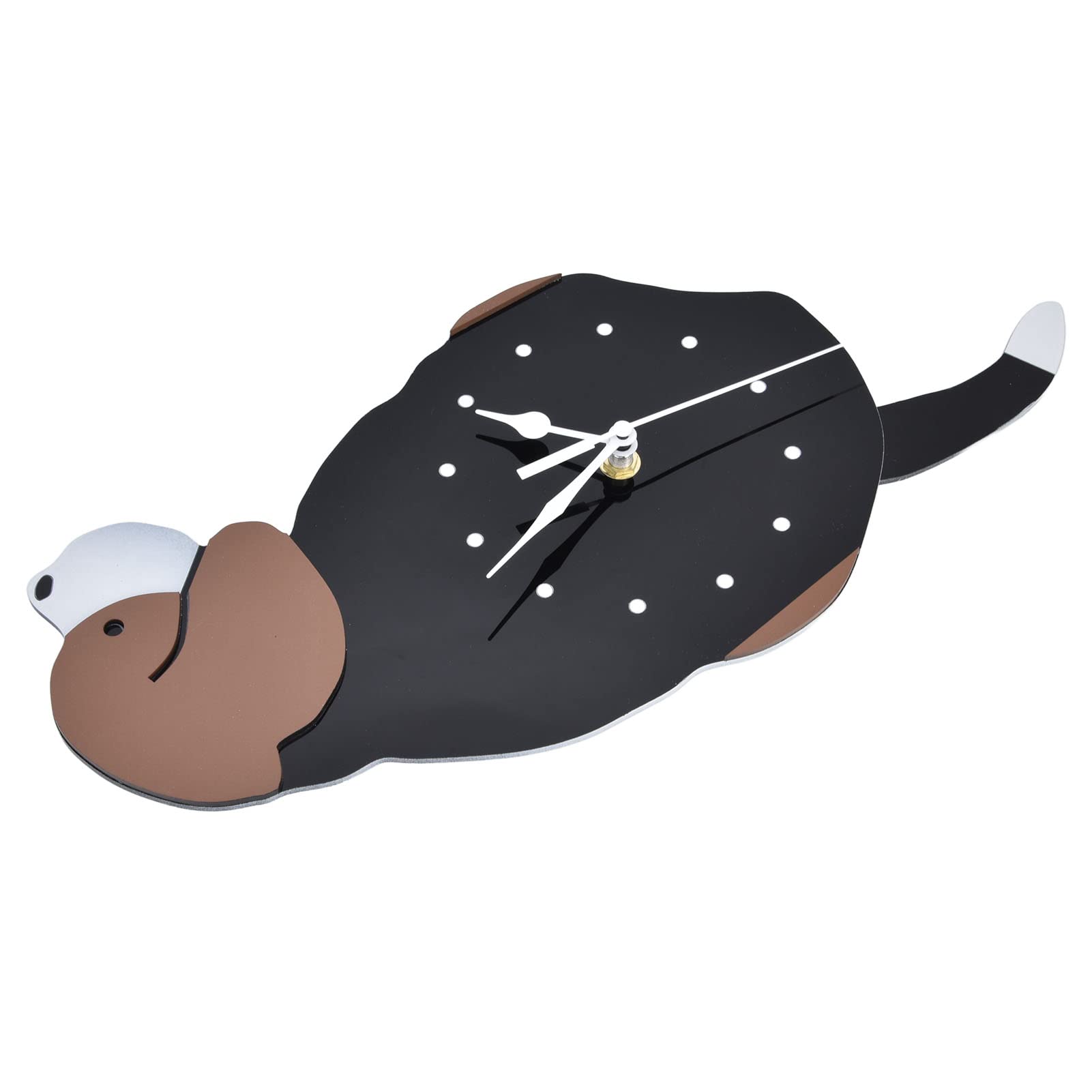 Horloge murale de chien imperméable avec queue mobile pour cuisine et armoires