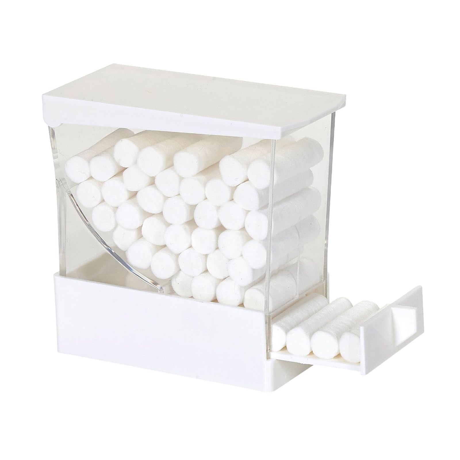 Dental Cotton Roll Dispenser, YOUYA DENTAL Professional Press on Plastic Cotton Roll Holder Organizer for Home Dental Pharmacy Dentist Cotton Roll Storage Box with Nonslip Base for Dental Lab Press