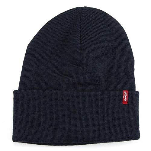 Levi's Slouchy Red Tab Beanie, Gorro de Punto Unisex adulto, Azul (Navy Blue), Talla Única