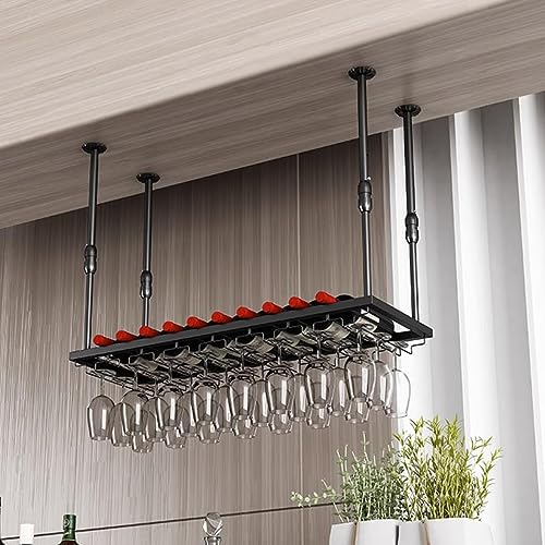 60cm 200cm Sturdy Hanging Rack for Long m ses Black d Display nd Easy Inllat Perfect for Wine Lovers