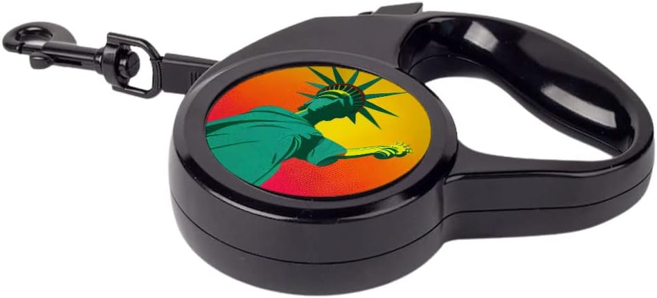 Statue of Liberty Concept Art Retractable Pet Leash - Graphic Leash - Unique Dog Leash - 118 inches