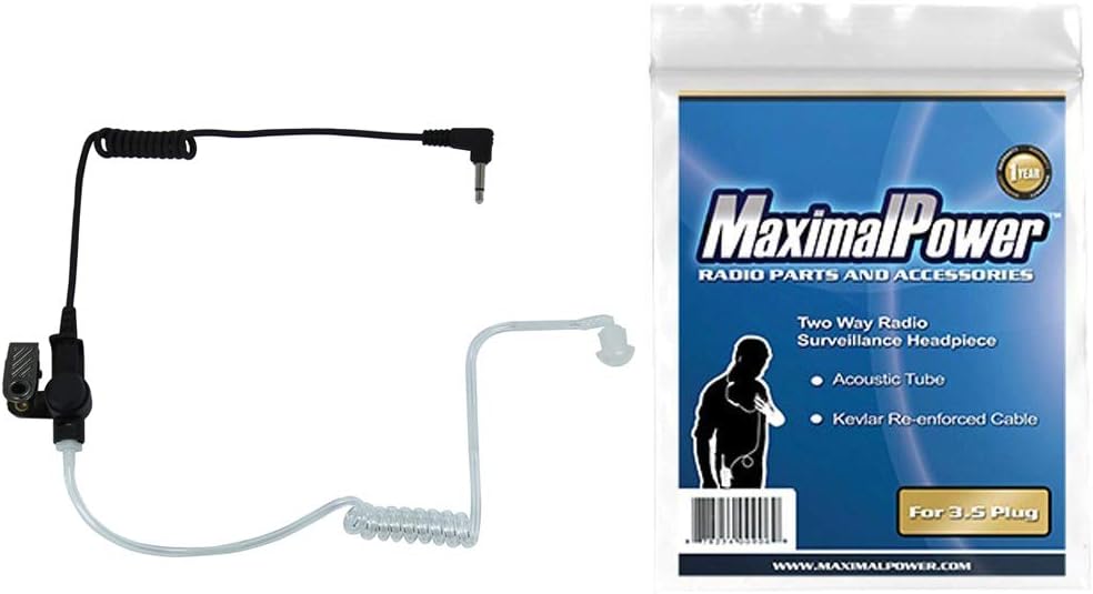 Discount 90% MaximalPower 3.5mm Receiver/Listen ONLY Surveillance Headset Earpiece with Clear Acoustic Coil Tube Earbud Audio Kit for Two-Way Radios (10 Pack, Regular Cord) Discount MaximalPower 3.5mm Receiver/Listen ONLY Surveillance Headset Earpiece with Clear Acoustic Coil Tube Earbud Audio Kit for Two-Way Radios (10 Pack, Regular Cord)