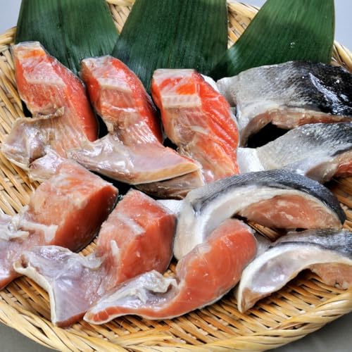 [釧路加工]マルア阿部商店 天然鮭 氷塩熟成「カマ」食べ比べセット 秋鮭 鮭 サケ 紅鮭 さけ 個包装 シャケ 切り身 魚 海鮮 セット