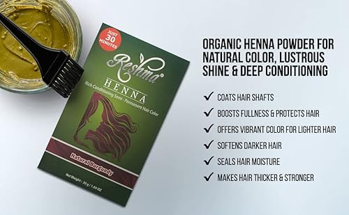 Reshma Beauty 30 Minute Henna Hair Color Infused With Goodness Of Herbs, Burgundy, 1.05 Oz #TOP4