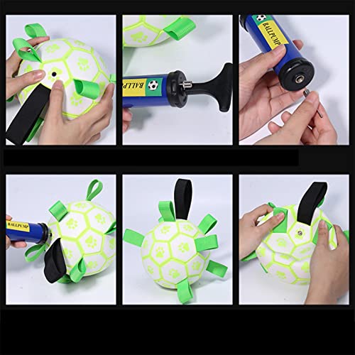 Bola de futebol do cão - Brinquedos interativos para cães com guias de agarrar,Acessórios interativo
