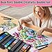 sunacme Art Supplier Dual Brush Markers Pens, 110 Artist Coloring Marker Set, Fineliner & Brush Tip Pen with Premium Case for Adults Coloring Books & Journal, Drawing, Doodlin
