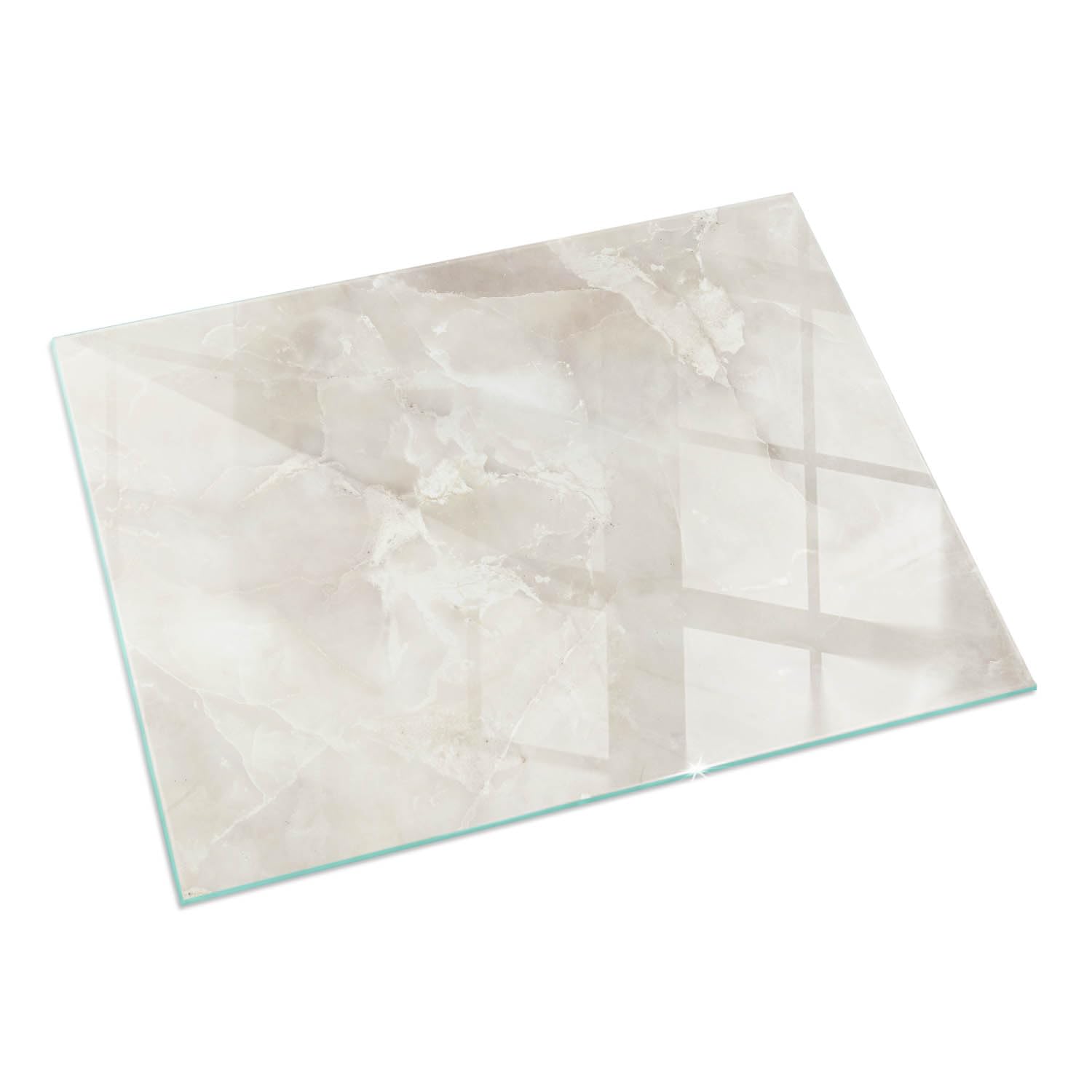 Plaque de Cheminée 60x40 cm Imprimé Élégant Rectangulaire pour Poêle Protecteur de Sol Résistant à la Chaleur Plaque de Protection Contre Les Étincelles - Modèle de marbre Naturel