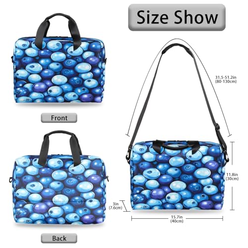 Bolso para portátil azul con estampado de frutos 16 pulg. miniatura 5