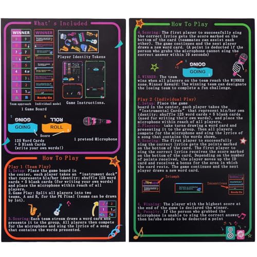 Mity rain Music Party Games - Fast-Paced Music Trivia Card Games for 2-10 Players | Fun Family Games & Adult Card Games with Lyrics ChallengePerfect for Game Night & Music Lovers!