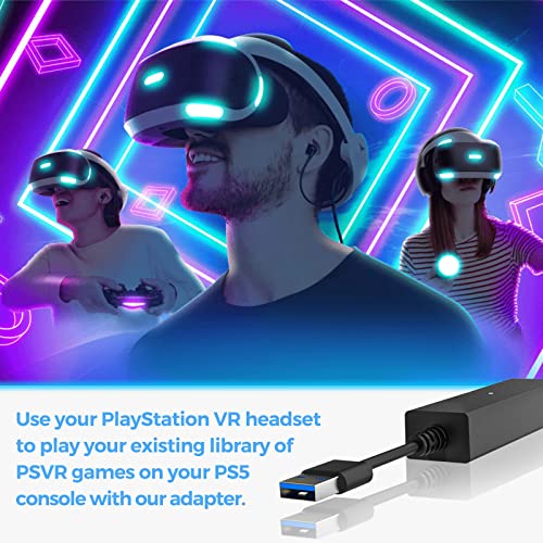 Ptevsoh Adaptador De Câmera Ps4 Para Psvr/Ps5, Cabo Conversor Ps Vr Compatível Com Console Playstati