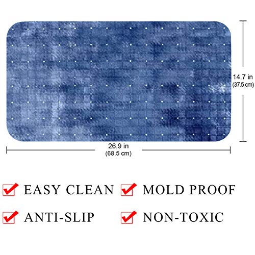Tapis de bain antidérapant Bennigiry 68x37 cm pour baignoire - 5