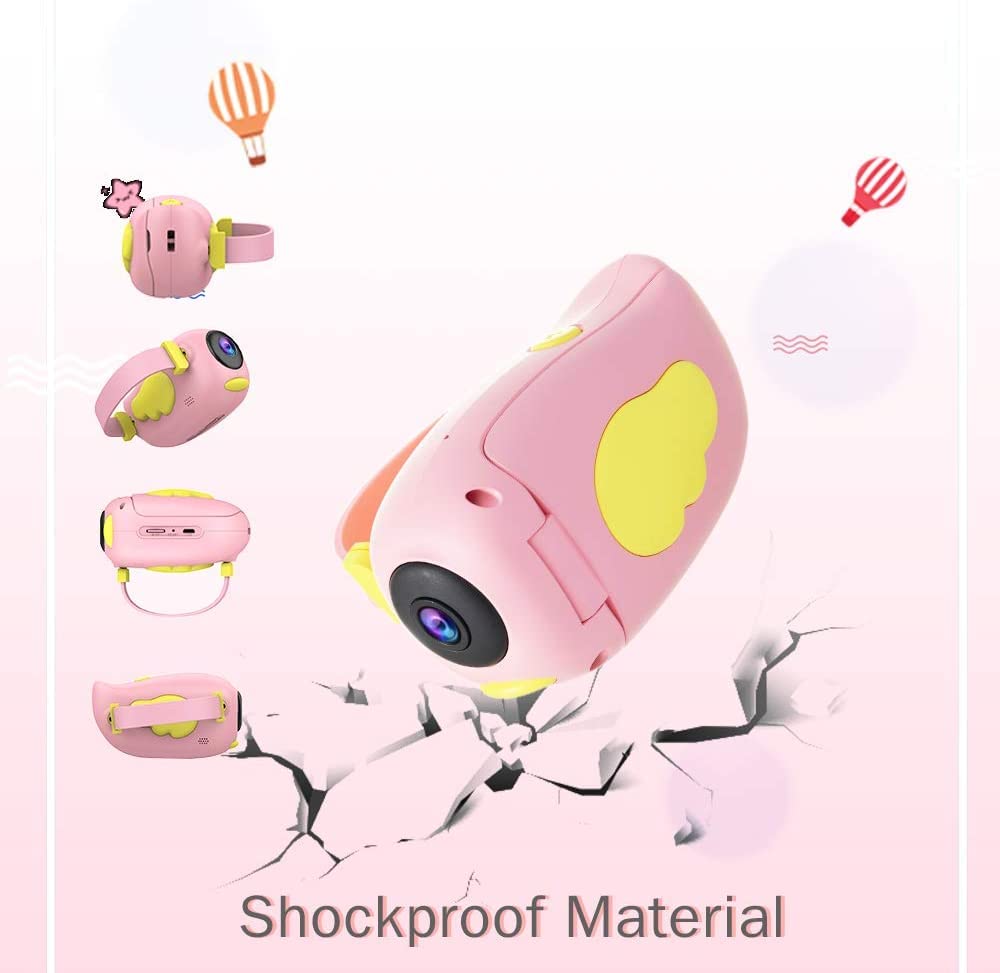 CADDLE & TOES Kids Camera for Girls/Boys, Kids Digital Camera Toy 20MP 1080P HD Digital Video Camera for Toddler, Christmas Birthday Gift for 3-10 Years Old Children (32GB, Pink) - Image 6 thumbnail