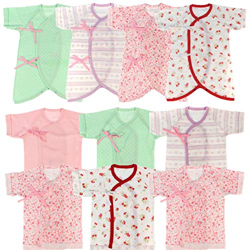 (チャックルベビー) chuckle BABY 新生児肌着セット10枚組 短肌着 6枚 コンビ肌着 4枚 アソートセット W6000E-00-99