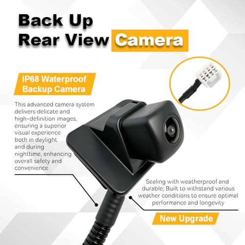 Image of Back Up Rear View Camera Compatible with 2014-2017 Honda Accord Sedan EX-L Parking Assist Rear Camera Replacement Part # 39530T2AA21,39530T2AA31,39530-T2A-A21