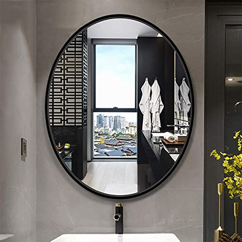 Miroir de salle de bain mural ovale pour décoration murale chic