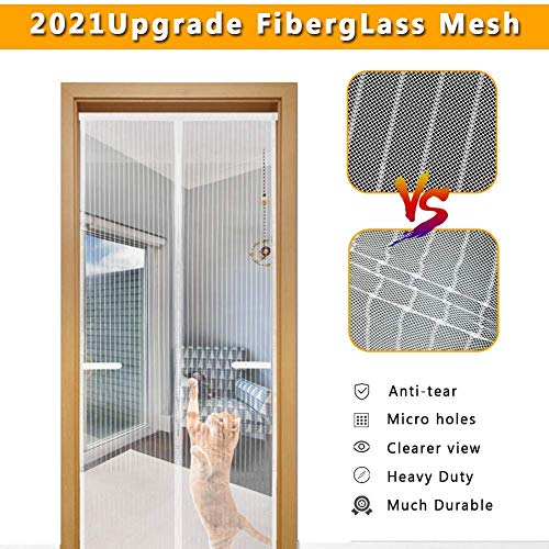 White Screen Door 38" X 83" Upgraded Mesh Screen Door Screen