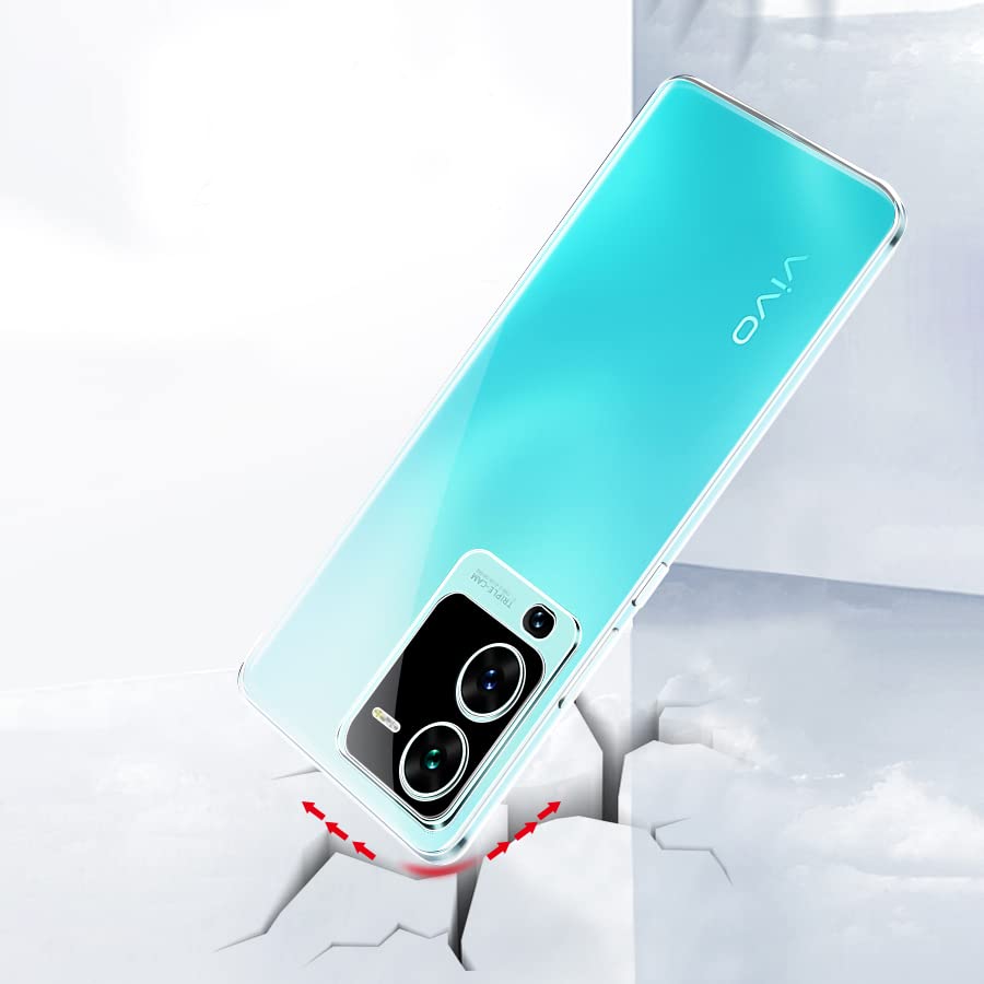 Image of REALCASE Crystal Clear Vivo V25 Pro 5G Back Cover Silicone Case | Protective Design Transparent Back Cover Case for Vivo V25 Pro 5G