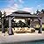 Raysfung 12'x16' Wood Gazebo, Outdoor Hardtop Gazebo with Wood Posts and Galvanized Steel Doule Roof, Wooden Frame Gazebos with Netting and Curtains for Patio Backyard Deck