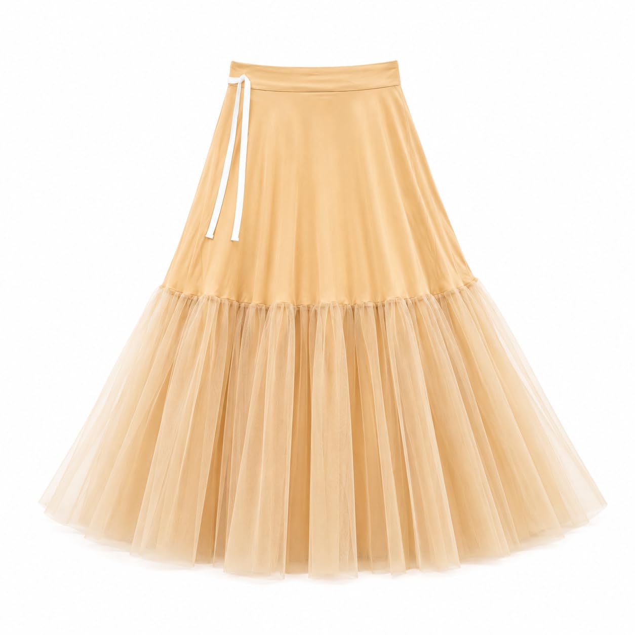 seer Can Can Skirt for Lehenga, Gown & Anarkali Length 38 to 40 NCH Beige-picture-2