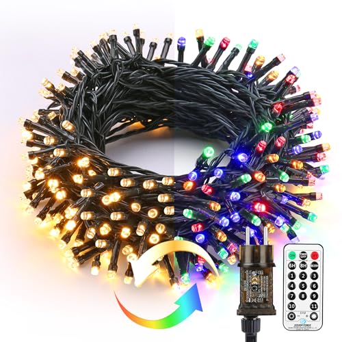 BrizLabs Weihnachten Lichterkette Außen, 25M 200 LED Warmweiß und...