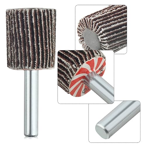 TOVOT 20×25×6MM Fächerschleifer Körnung 80 Fächerschleifer für Schleifen und Polieren - 10 Stück 2 cm