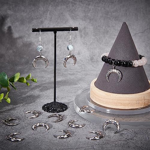 SUNNYCLUE 1 Box 20Pcs Moon Charms Crescent Charm Tibetan Style Moon Phase Charm Antique Silver Double Horn Luna Moon Charms for Jewelry Making Charm DIY Necklace Earrings Keychain Craft Supplies - Image 4