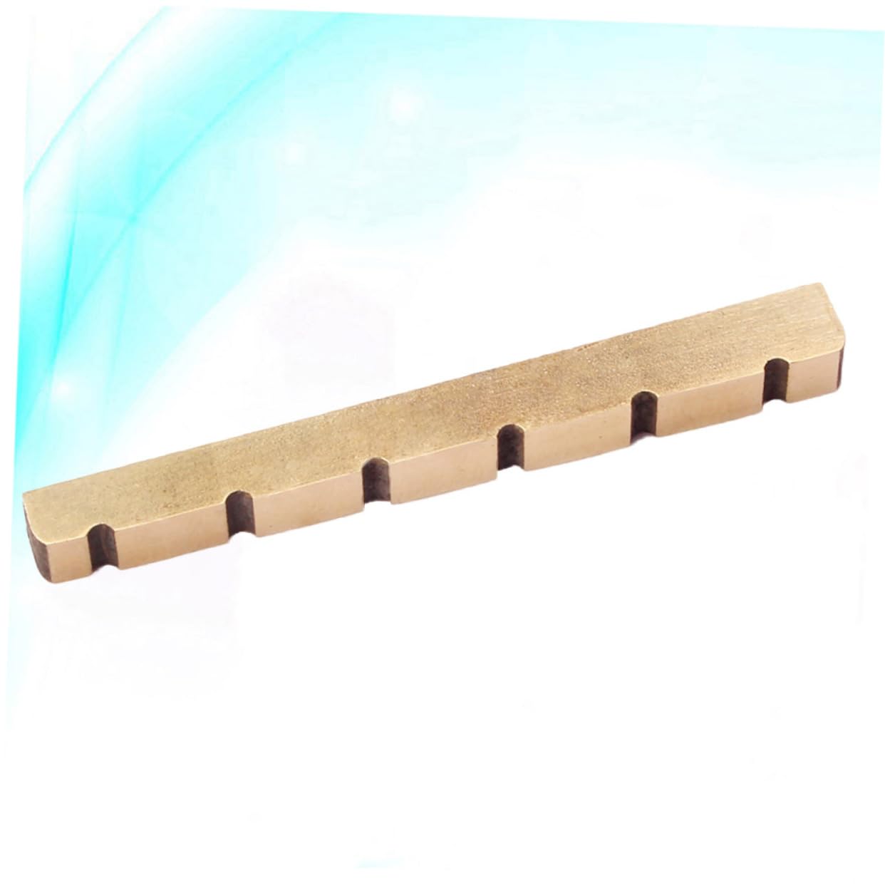 Levemolo Replacement Guitar Brass Nut 42mm 6 String Slotted Nut Copper Material Bass Guitar Accessory